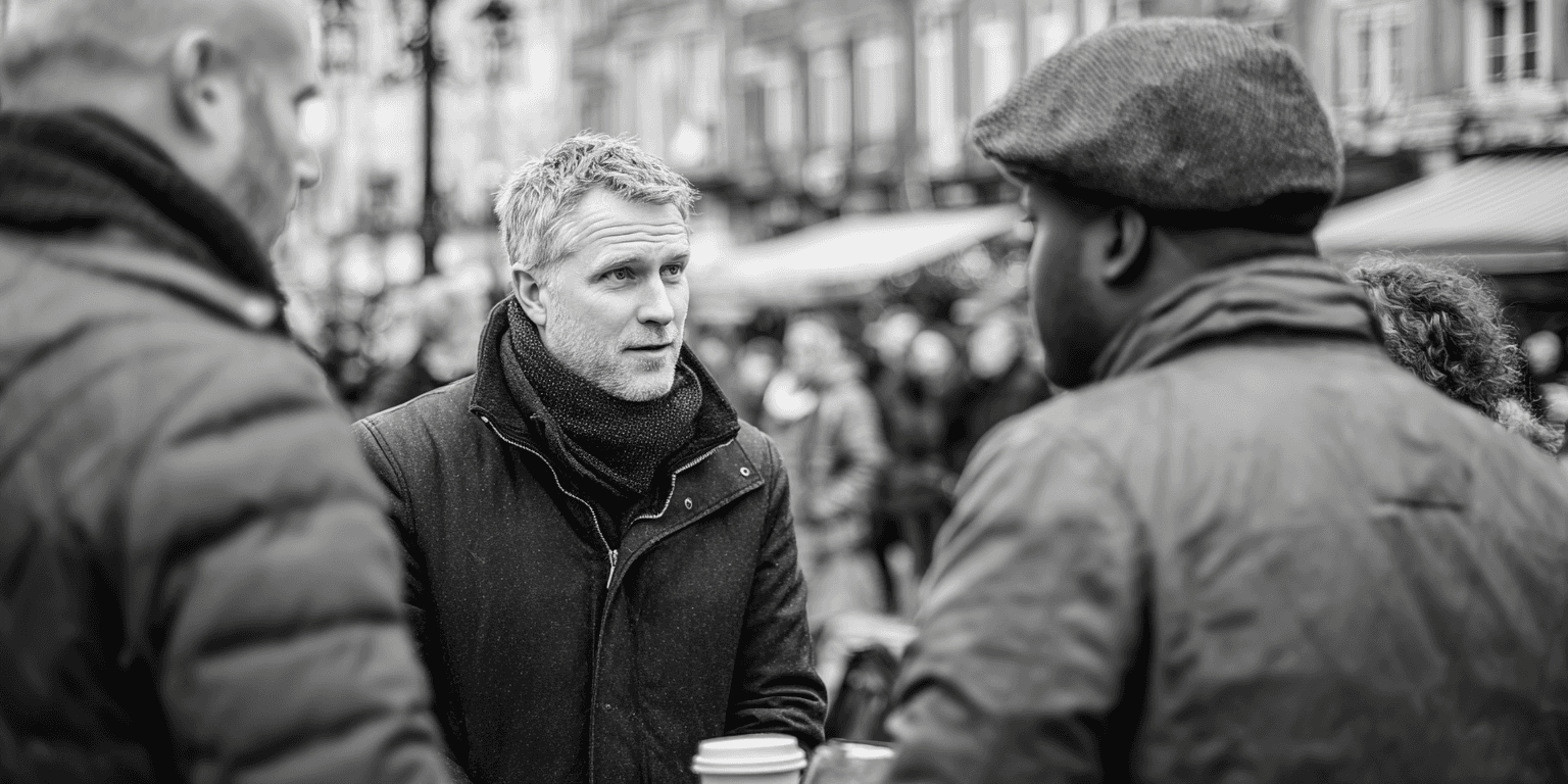 Men connecting and supporting each other