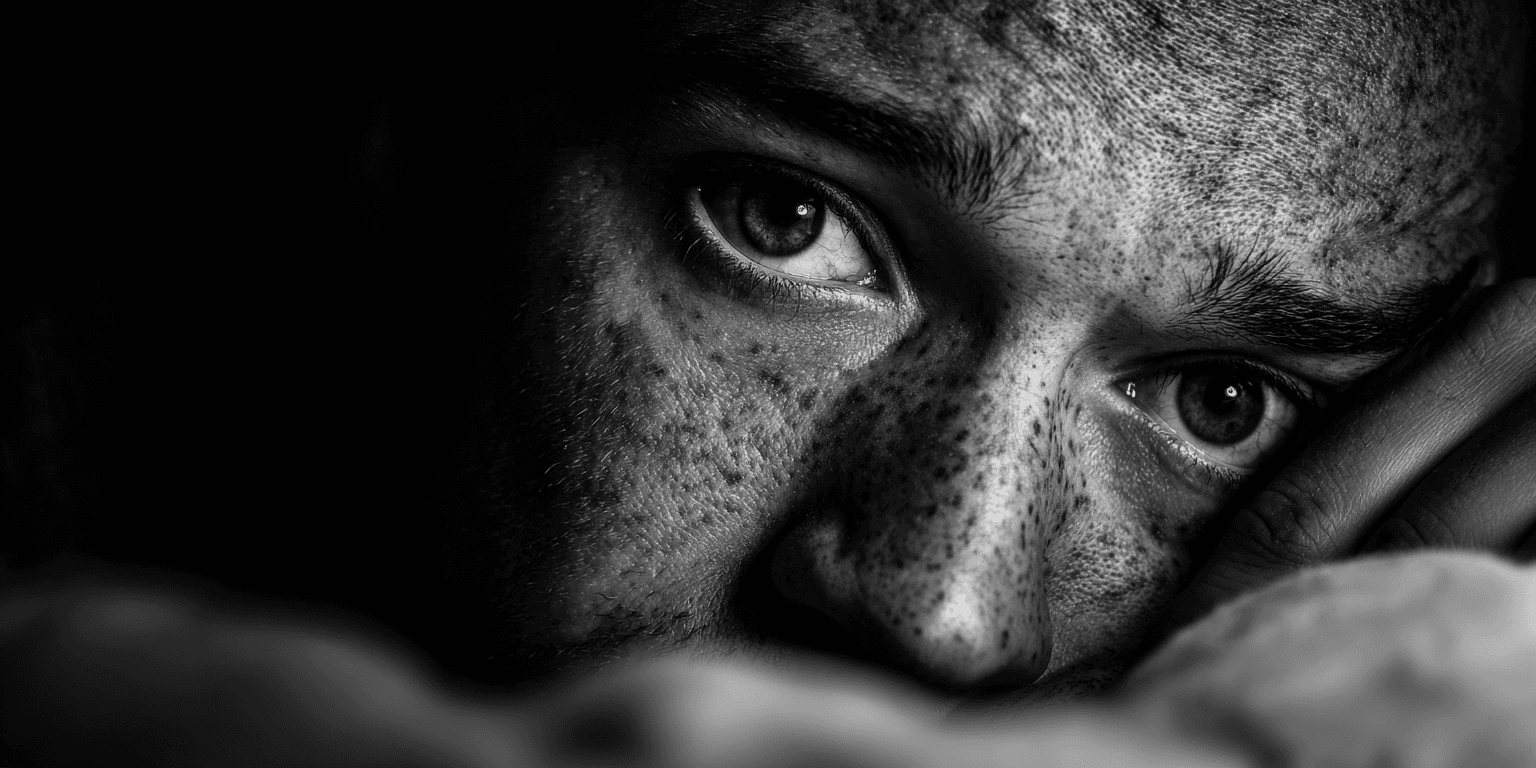 Man with camera looking at landscape