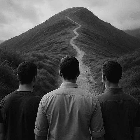 Men supporting each other